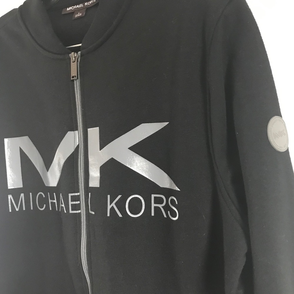 Michael Kors Black/Grey Full Zip Track Jacket - Picture 3 of 5